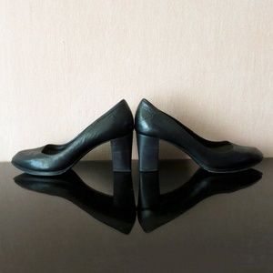 Costume National Black Leather Heels